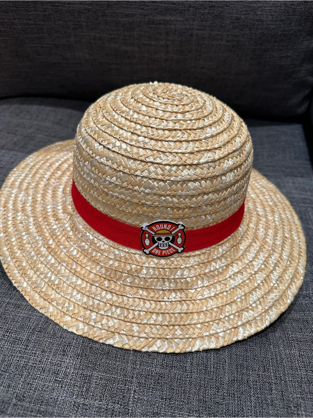 Round One One piece Promo edition Straw Sun Hat with Red Band and Skull Emblem